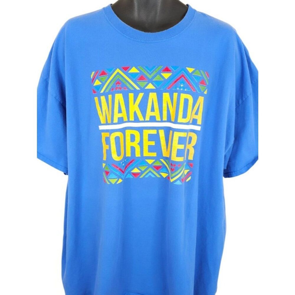 Wakanda Forever T Shirt Mens Size 3XL Blue Black Panther Marvel Comics